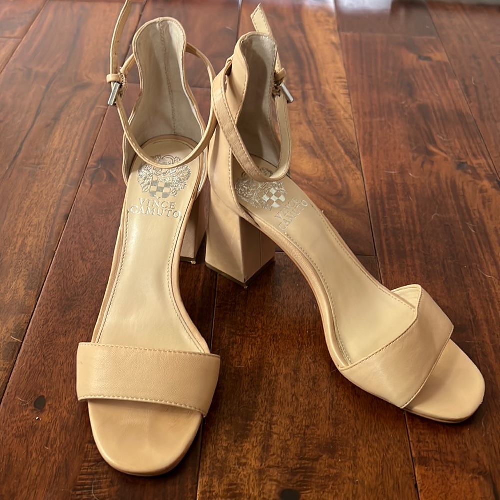 Vince Camuto Ankle Strap Heels in Nude